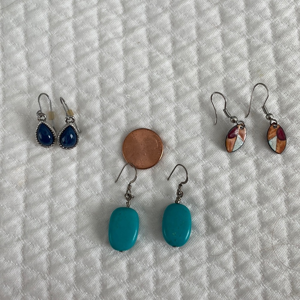 3 pairs of earrings